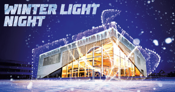 Lighthouse illustriert wie ein Light-Painting im Winter